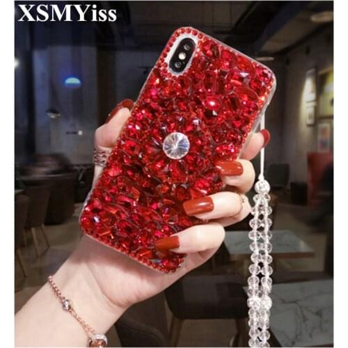 Luxury Diamond Case For Samsung Galaxy A30 A50 A70 A90 J3 J7 2017 J4 J6 A6 A8 Plus 2018 Plus 3D Bling Crystal Bracket Back Cover