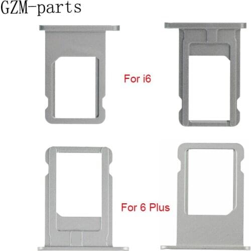 GZM-parts 20pcs/lot For Nano SIM Card Holder Tray Slot for iPhone 6 6 Plus Replacement Part Gray/ Gold/ Silver Color