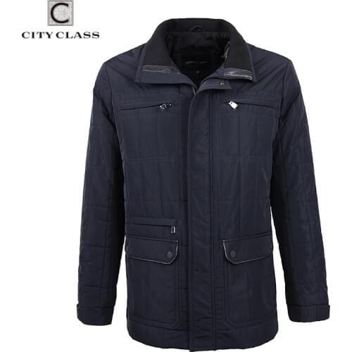 City Class New Autumn Quilted Mens Jackets Mid Long Coats Top Model 2018 Classic Business Casual Overcoat Brand Clothing 14422