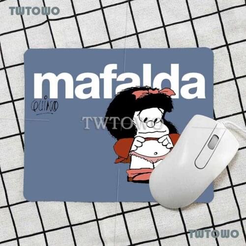 Cartoon Mafalda Mouse Pad Computer Small Size Mouse Pad Art Anti-slip Cartoon Kawaii Lovely Home Office Decoration Desk Mat