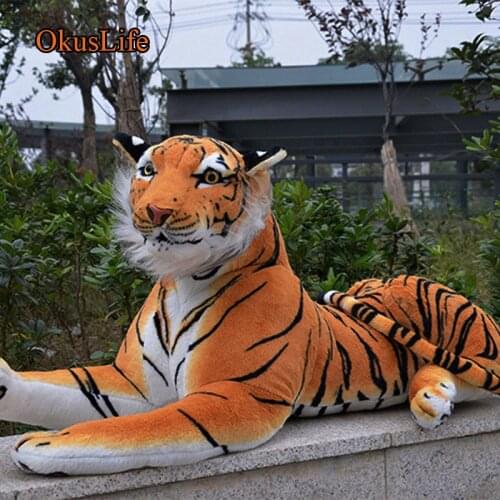 Creative Emulational Large Tiger Plush Doll Filled with PP Cotton Ornaments Soft Pillow Toys For Party Home Decoration