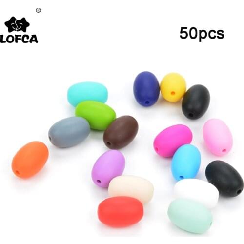 LOFCA 50pcs Grape Silicone Bead Teething BPA Free Food Grade Silicone Teether Soft Toy For Baby Teeth Chew Pendant Teether Bead