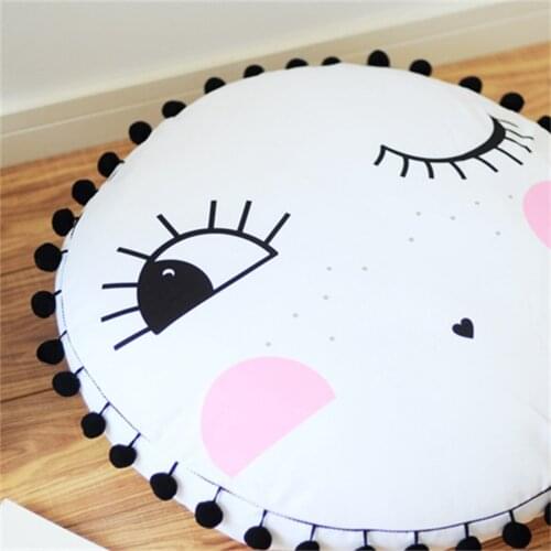 50cm × 15cm Cute Cartoon Expression Futon Soft Plush Stuffed Toy Gift Sleeping With Children Doll Home Decoration