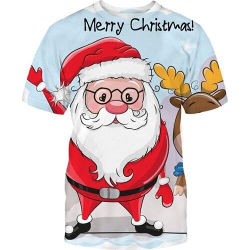 New Summer Fairy Tale Christmas Pattern Short Sleeve 3D Printing Short Sleeve T Shirt Men And Women Casual T Shirt Interesting G