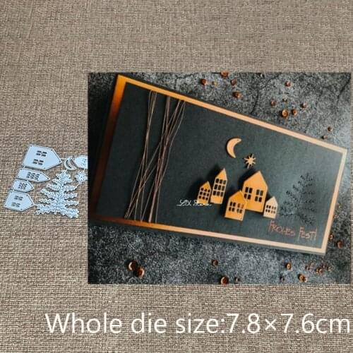 New Design Craft Metal stencil mold Cutting Dies houses set decoration scrapbook die cuts Album Paper Card Craft Embossing