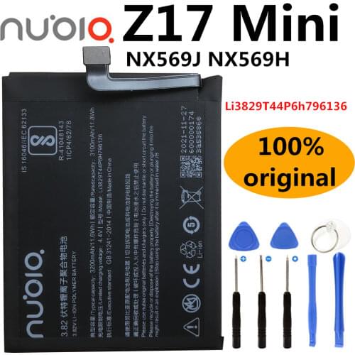 Nubia New Original High Quality Battery Li3829T44P6h796136 For ZTE Nubia Z17 Mini NX569J NX569H Battery