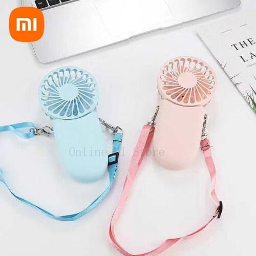 Xiaomi Mini Portable lazy 3 level Sport Fan Foldable Desktop Fan Electric Cooling Air Fan with Lanyard USB Rechargeable Fan