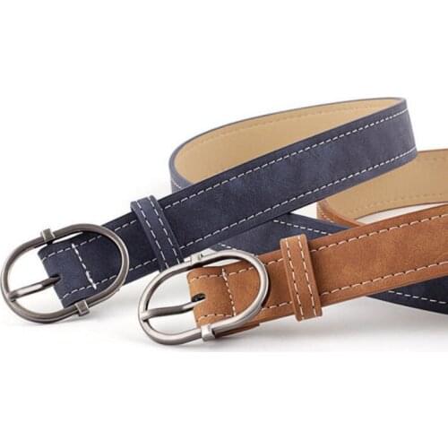 Hot Women Wild Belts Casual Long Section Retro Word Buckle Imitation Leather Fashion Belts New