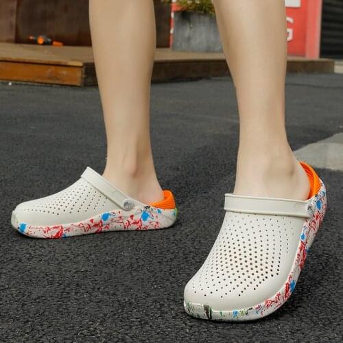 2021 Men Sandals menks LiteRide Hole Shoes men Rubber Clogs For Men EVA Unisex Garden Shoes Black mens Adulto Cholas Hombre