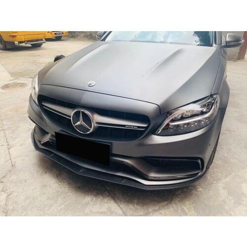 Sexy2021 W205 Fit for Mercedes Benz C200c260c300c63 Bar Surrounding Carbon Fiber Bk Lip Shovel Front Spoiler