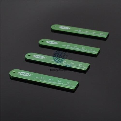 DENTAL CLINIC 4pcs Instruments Endo Rulers Span Measure Scale Endodontic Aluminum For Dental Lab