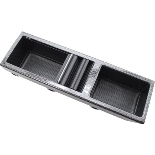 Carbon Fiber Drink Bottle, Cellphone, Cup Holder Box Storing for BMW E46 3 Series 1998-2005, Front Center Console