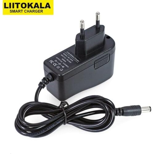 100PCS New Liitokala 12.6V 1A Lithium battery pack charger 3S 12V battery 100-240V charger DC head is 5.5 * 2.1mm