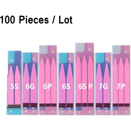 100pcs Battery Sticker for iPhone 7 8 6 6S Plus 5 5s SE 4S 3M Adhesive Double Tape Pull Trip Glue for iPhone 11 Pro X XS MAX XR