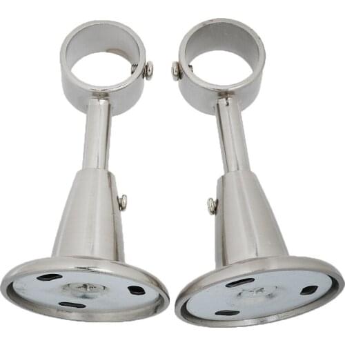 2 Piece Aluminum alloy Curtain Rod Pole Holder Wall Mounted Bracket Base for Living Room Home Decor Curtain Decorative Accessory