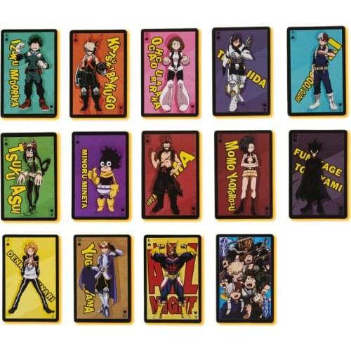 Anime My Boku No Hero Academia Midoriya Izuku Shoto Bakugou Collection Comic Club Poker Playing Card Party Game Gift Cosplay