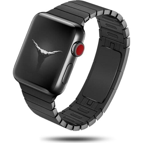 Link Bracelet for Apple Watch band 44mm 40mm iWatch band 42mm 38mm 316L Stainless Steel metal Apple watch serie 5 4 3 se 6 strap