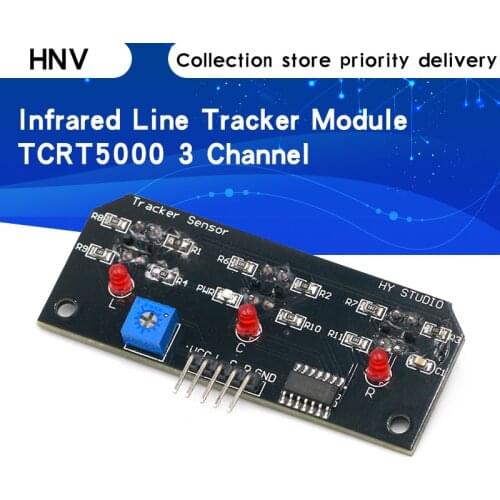 DC 5V 3 Channel Infrared Line Tracker Sensor Module Trio Detector Output TCRT5000 Sensor 10mm Distance For Robot Kit AVR/ARM/PIC