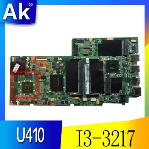 For Lenovo IdeaPad U410 Laptop Motherboard CPU:I3-3217 1.8G DA0LZ8MBE0 REV:E FRU 90000278 90000895
