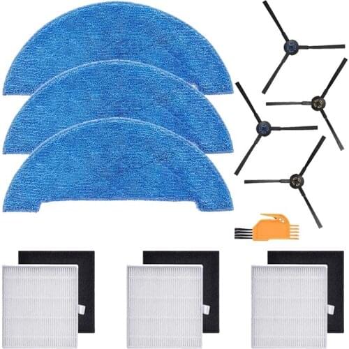 Replacement Filter Brush Wipe Spare Parts Accessory Set for ILIFE V80 V85 ZACO V80 V85 Robot Vacuum Cleaner