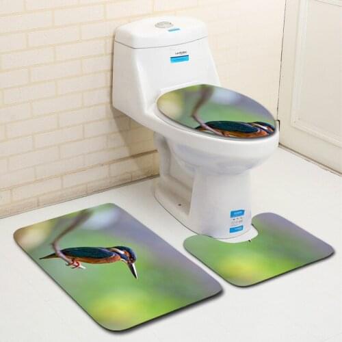 Kingfisher pattern bath mats bathroom rug bathroom products For bathroom mats in the bathroom set Carpet in the bathroom Carpet