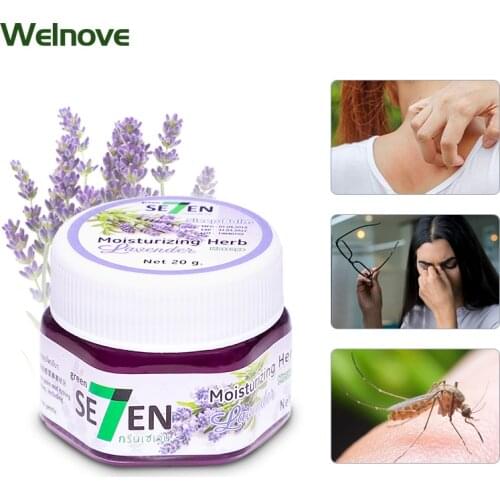 20g Thai Lavender Cream Ointment Headache Dizziness Mosquito Bites Antipruritic Essential Balm Cream For Improve Sleep Quality