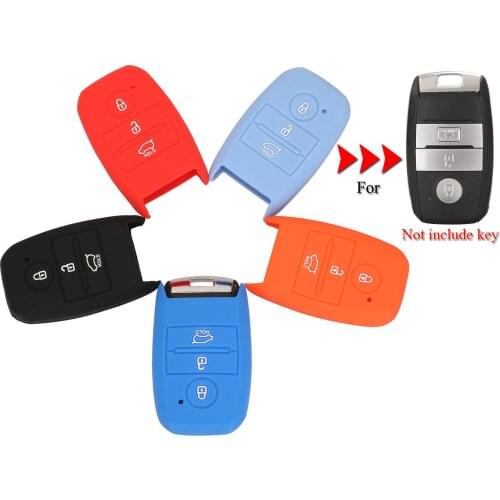 Kutery Silicone Rubber Car Key Cover Case For KIA Rio Sportage Ceed Cerato K3 KX3 K4 K5 Remote Key Protecor 3Buttons