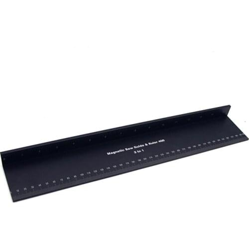 Multifunctional Protective Ruler Magnetic Saw Guide & Ruler Measurement Marking Triple-Cornered Ruler Carpenters Ruler