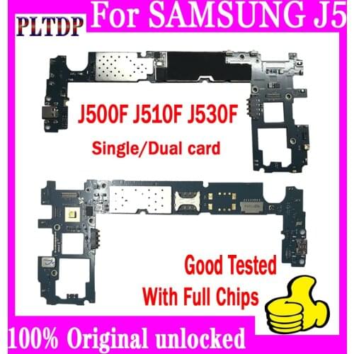 Official Version For Samsung Galaxy J5 J500F J510F J530F Motherboard 100% Original Unlock Logic board Full chips Free Shipping
