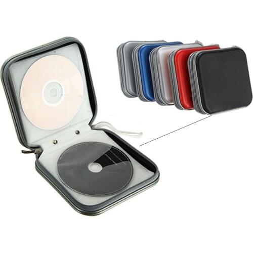 40pcs CD Bag Portable Disc CD DVD Wallet Storage Organizer Case Boxes Holder CD Sleeve Hard Bag Album Box Cases with Zipper