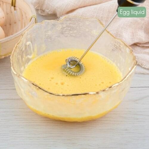 Rechargeable Electric Milk Frother with 2 Whisks Handheld Foam Maker for Coffee Latte Cappuccino Hot Chocolate