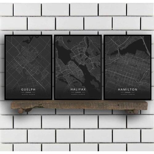 Sudbury Guelph Halifax Hamilton Kelowna Kingston Kitchener Laval Leduc Levis Longueuil Markham Milton Canada Poster