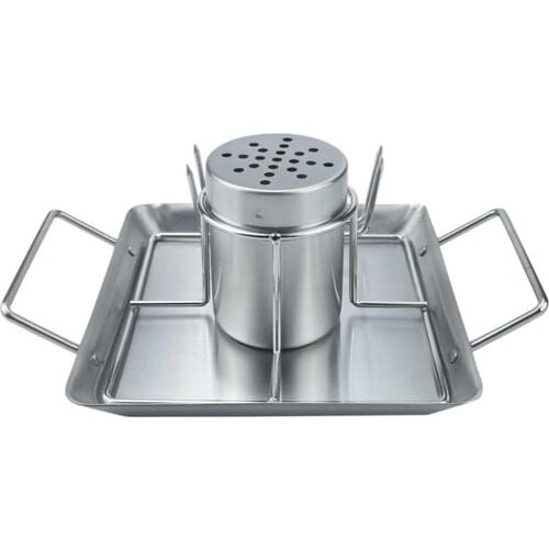 BBQ Chicken Roaster Grill Rack Beer Can Chicken Roaster Rack Stainless Steel Vegetable Barbecue Pan Holder Outdoor BBQ Accessory