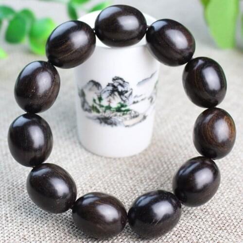 Natural ebony hand string with date beads