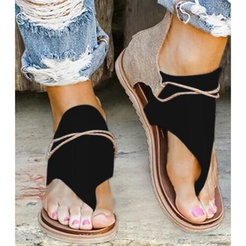 TELOTUNY women sandals Ladies Summer Clip-Toe Roman Shoes Bandage Zipper Comfy Flats Casual Beach Sandals women sandals 2020 mar