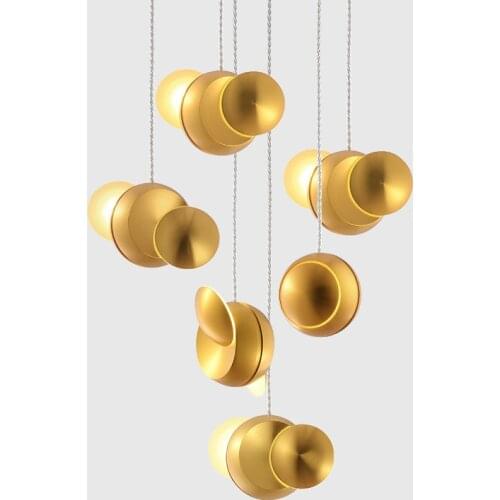 Of postmodern contracted light luxury bedroom lamp combination of single head round study window bar droplight