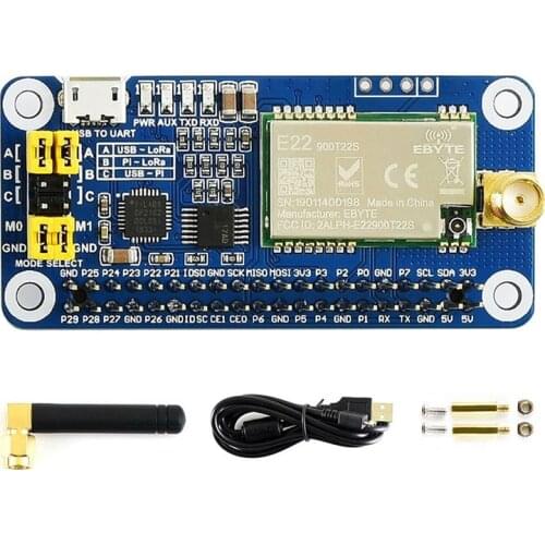 SX1262 LoRa HAT for Raspberry Pi 868MHz Frequency Band Supports Europe, Asia, Africa