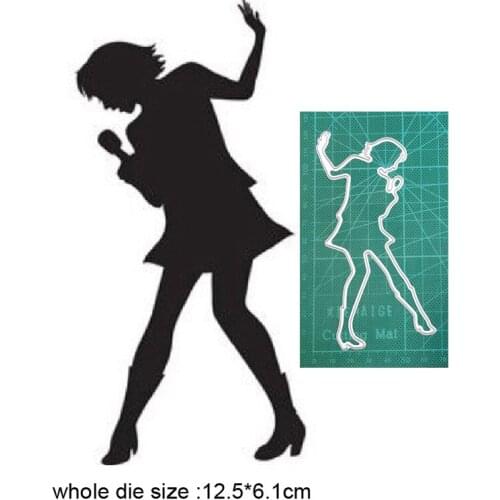 Cutting dies Girl singing Metal Cutting Dies for DIY Scrapbooking Paper and Card Making Decorative Embossing Die Cut Craft dies