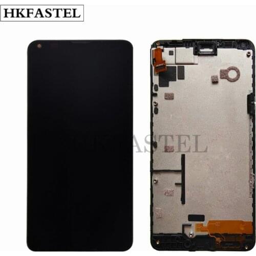 HKFASTEL LCD For Nokia Microsoft Lumia 640 LCD Display Touch Screen Digitizer Glass Outer Front Frame Cover Panel Replacement