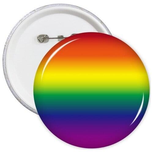 Gradient LGBT Rainbow Homo Round Pins Badge Button Clothing Decoration Gift 5pcs