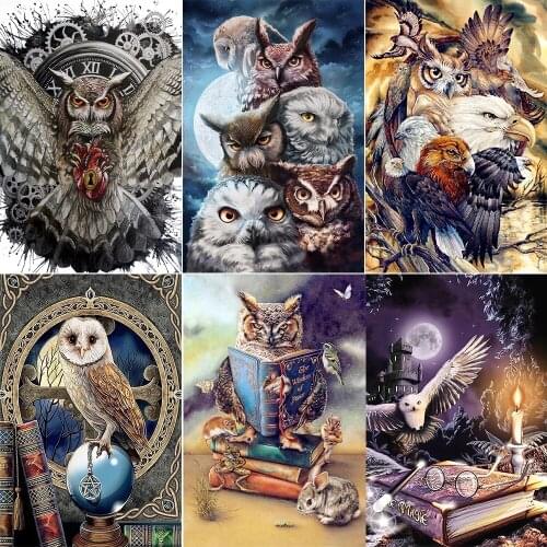 5D DIY Diamond Painting Animal Landscape Full Square/Round Diamond Embroidery Animal Rhinestone Mosaic Room Decoration Gift