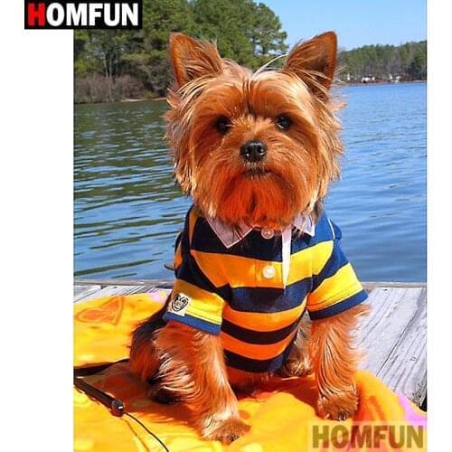 HOMFUN "Animal dog" Diamond Painting 5D Full Square/Round Drill Home Decor DIY Diamond Embroidery Cross Stitch A27315