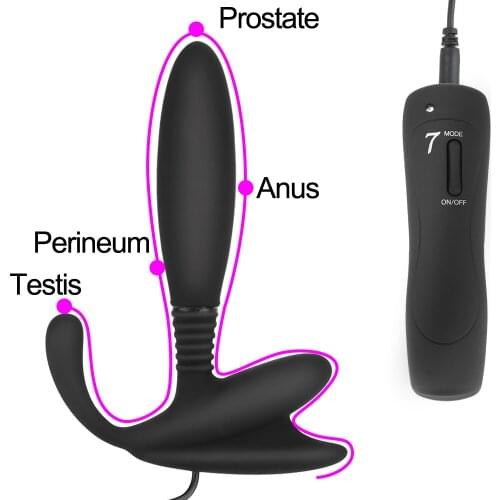 7 Frequency Male Prostate Massager Anal Vibrator Sex Toys for Man Remote Contorl Clitoris Stimulator Butt Plug