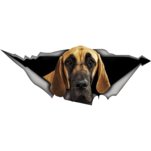 Funny Great Dane 3D Pet Car Sticker Car Accessories Vinyl Decal Cover Scratches Waterproof PVC 13cm X 5cm