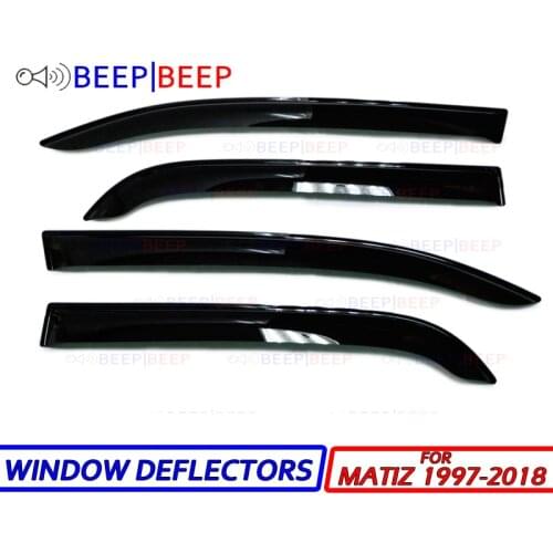 For Daewoo Matiz 1997-2018 car window deflectors wind deflector sun guard rain vent visor cover trim car styling accessories