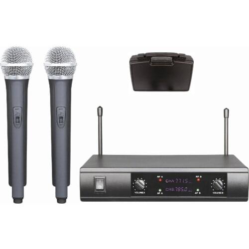 Draadloze microfoon UHF dual microphone wireless professional_wireless karaoke microphone system w Case