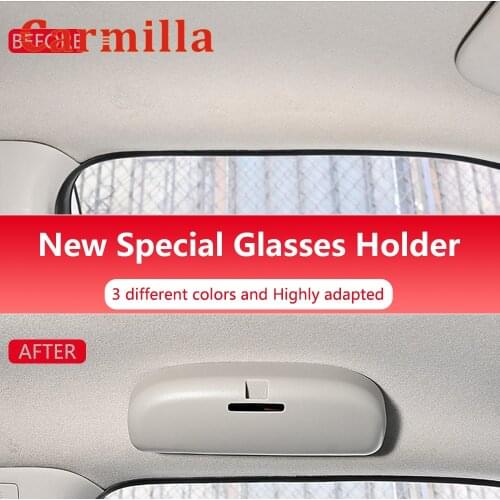 Carmilla ABS Car Glasses Holder Case Sunglasses Box for Ford Kuga Focus 3 Focus 4 MK3 MK4 2012-2018 Ecosport Fiesta Ka Protector
