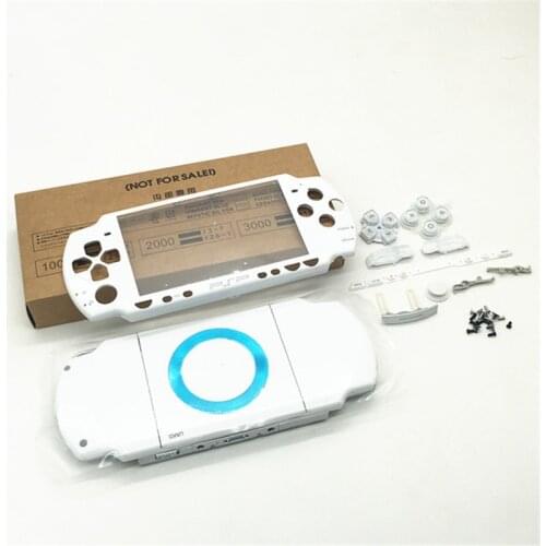 White color shell For PSP 2000 PSP2000 Console Shell Housing Case Cover with buttons kit free shipping
