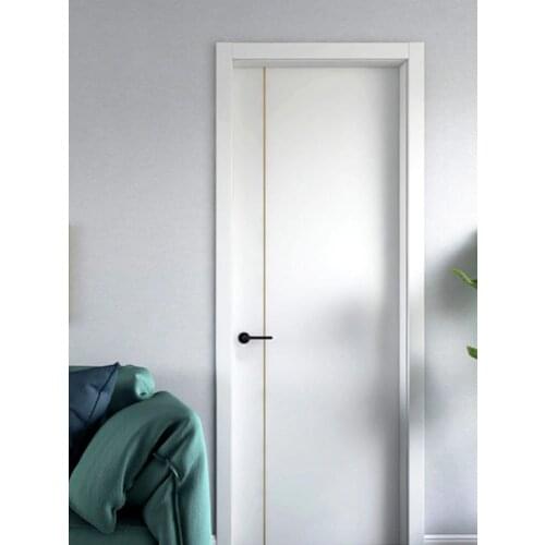 Black single-sided fixed handle invisible door hidden door background wall door solid wood door exposed handle DIY Punch-free