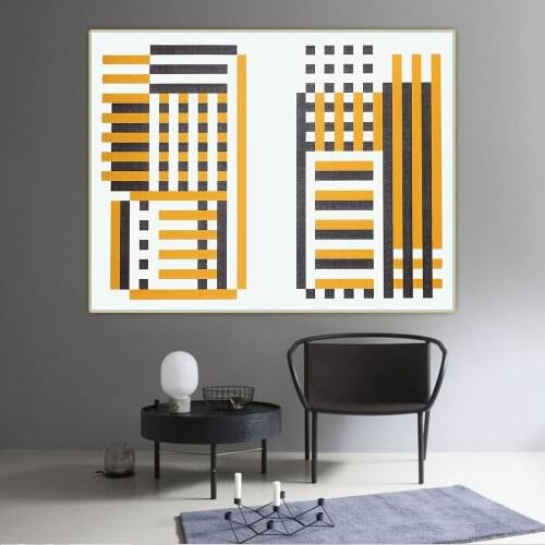 Citon Josef Albers《EA,1973》Canvas Oil Painting Abstract Artwork Poster Painting Decorative Picture Wall Decor Home Decoration
